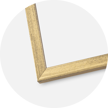 Ram med passepartou Frame Galant Gold 50x70 cm - Picture Mount Black 40x60 cm