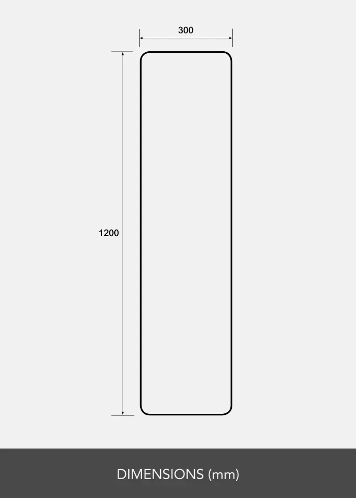 Artlink Mirror Rectangle L 30x120 cm