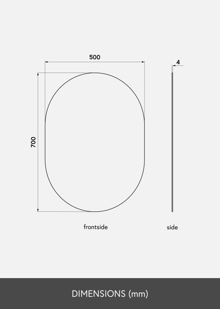 KAILA KAILA Mirror Oval 50x70 cm