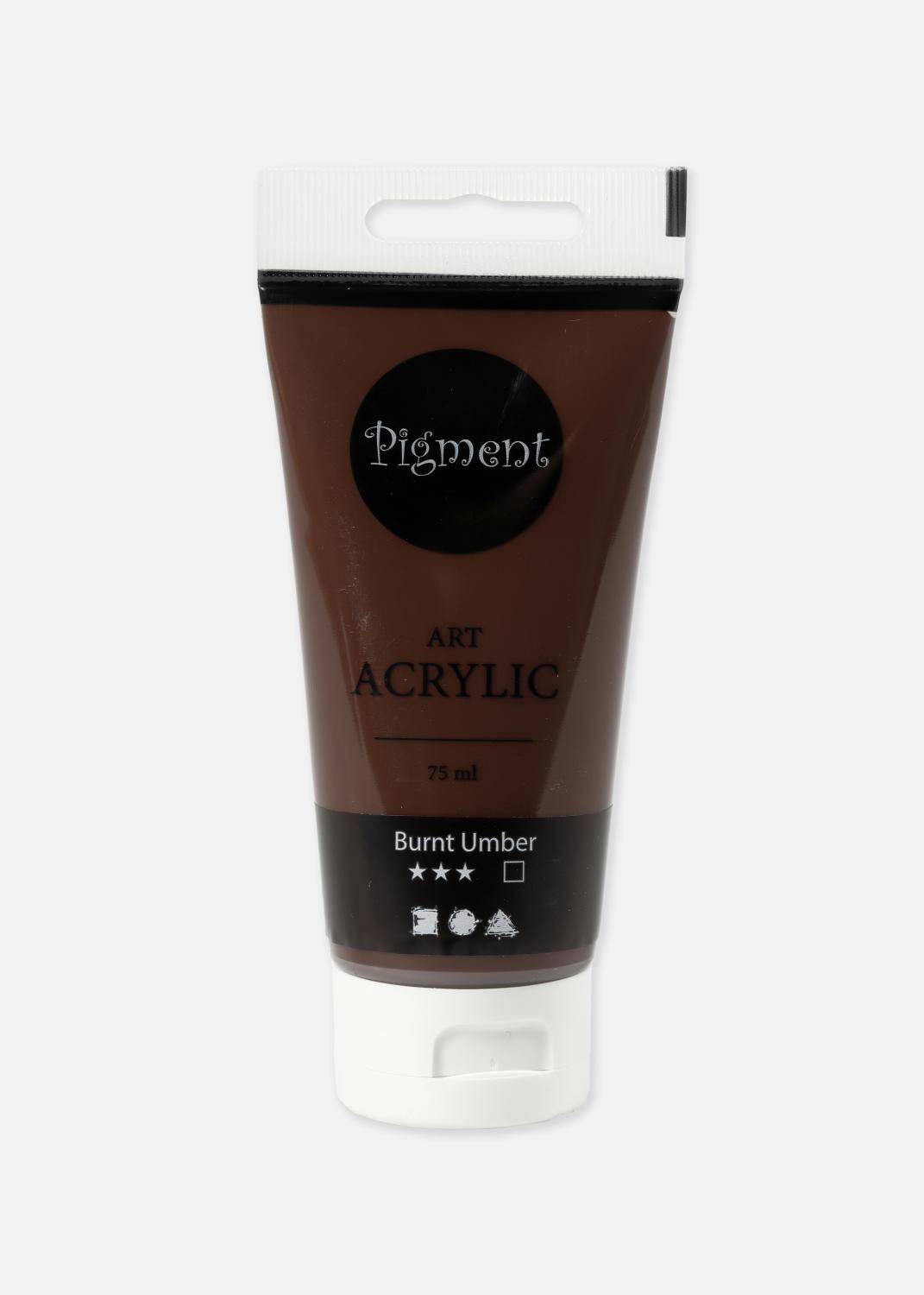 Product Image for Acrylic Paint Burnt Umber Semi-Gloss Opaque, 75 ml