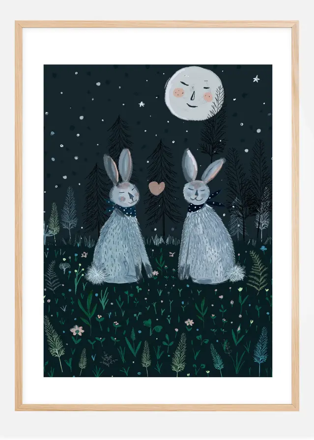 Bildverkstad Rabbits in the Forest Poster