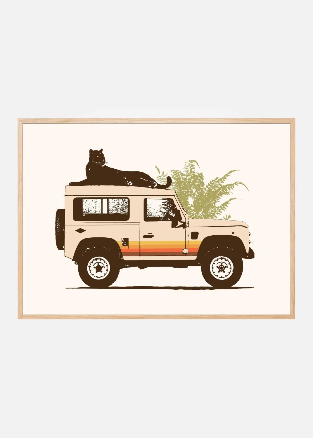 Product Image for Black Panther On Car Poster (60x90 cm)