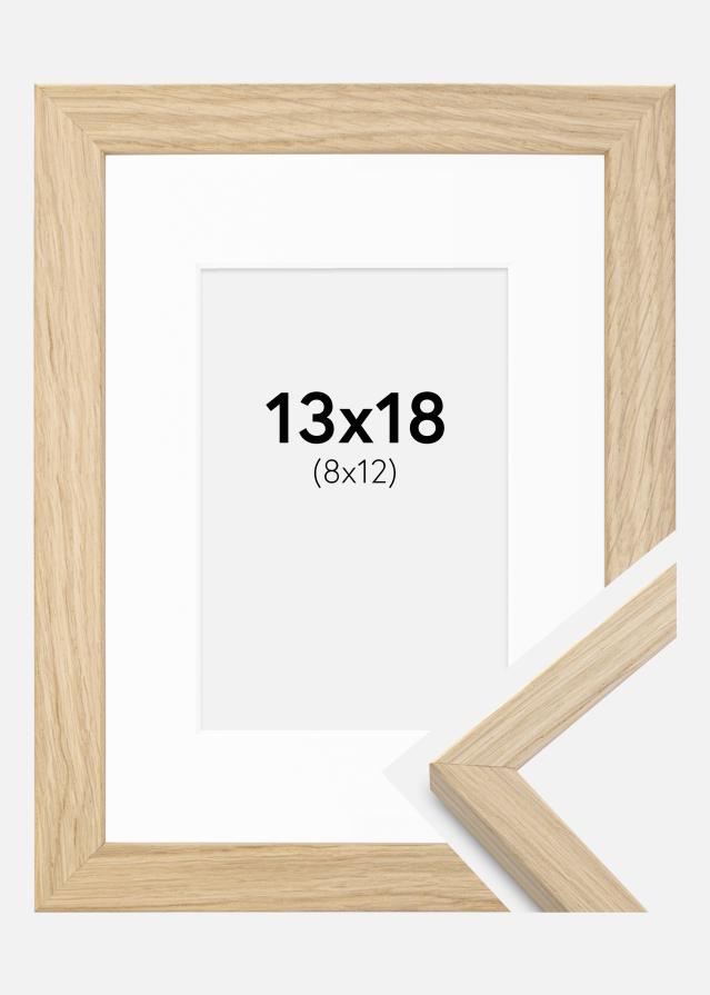 Ram med passepartou Frame Grimsåker Oak 13x18 cm - Picture Mount White 9x13 cm