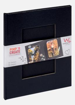 Walther Pac Album Black - 15.5x19 cm (16 Black pages / 8 sheets)