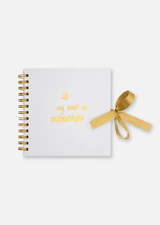 Burde Sweet Memories Gold - 18x18 cm (48 White pages / 24 sheets)