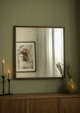 Incado Mirror Solid Smoked Oak 73x73 cm