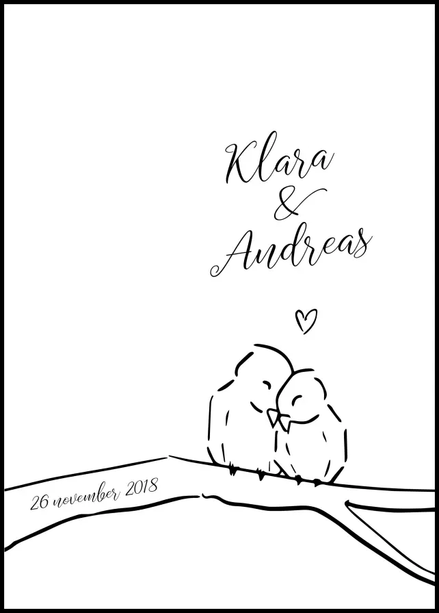 Personlig poster Love Birds_II