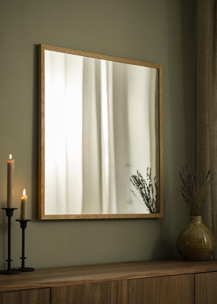 Incado Mirror Solid Oak 73x73 cm