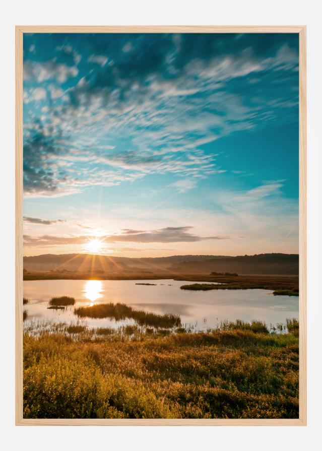 Bildverkstad Sunset Over Water Poster