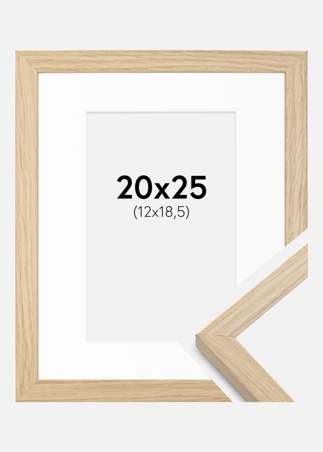 Ram med passepartou Frame Grimsåker Oak 20x25 cm - Picture Mount White 13x19,5 cm