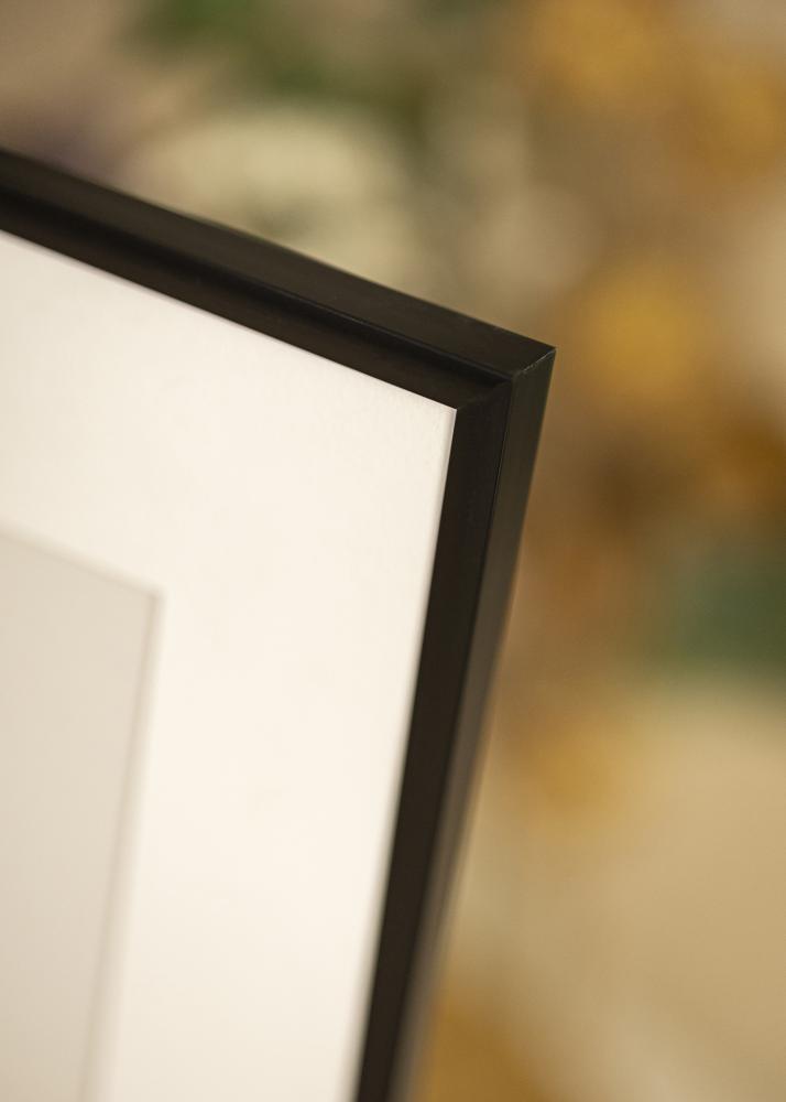 Ram med passepartou Frame Scandi Matt Black 50x70 cm - Picture Mount White 16x24 inches