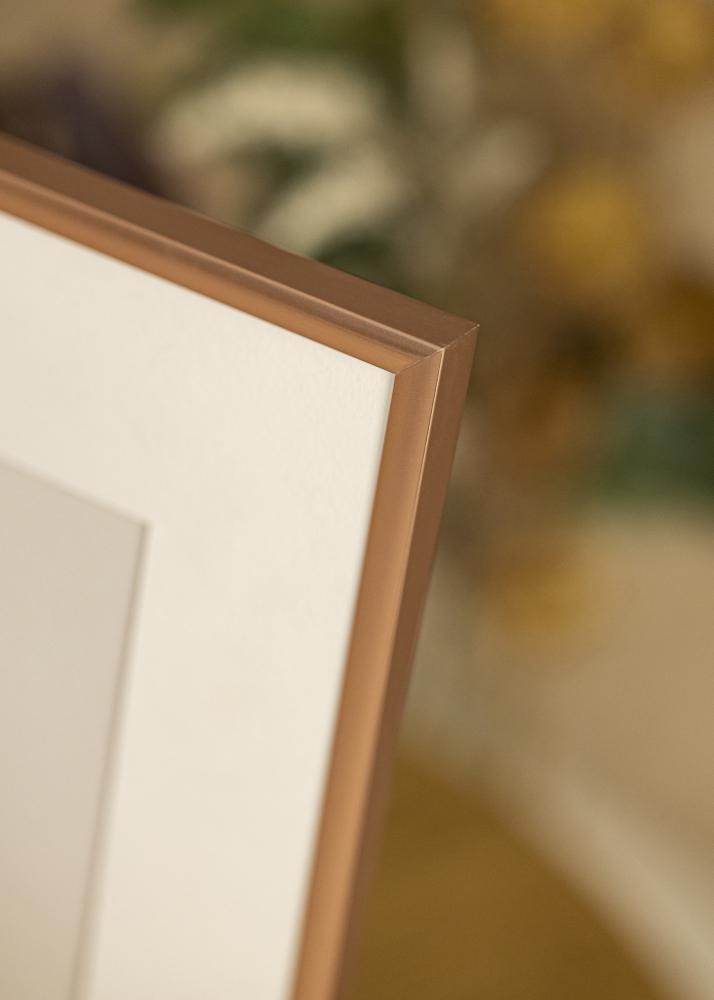 Ram med passepartou Frame Scandi Rose Gold 50x70 cm - Picture Mount White 16x24 inches