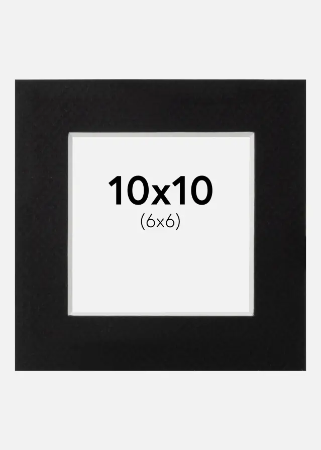 Artlink Mount Black Standard (White Core) 10x10 cm (6x6)