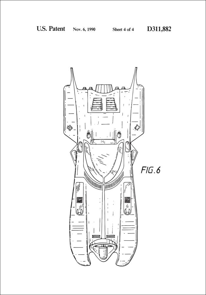 Bildverkstad Patent drawing - Batman - Batmobile 1990 IIII Poster