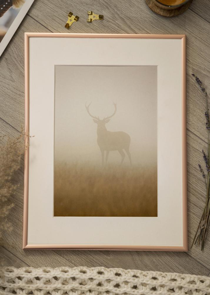 Ram med passepartou Frame Scandi Rose Gold 30x40 cm - Picture Mount White 21x30 cm