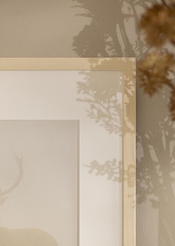 Ram med passepartou Frame Edsbyn Maple 60x60 cm - Picture Mount White 50x50 cm