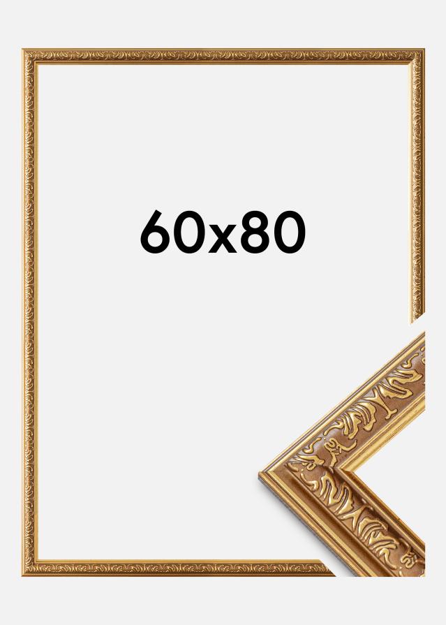 BGA Frame Swirl Acrylic Glass Gold 60x80 cm