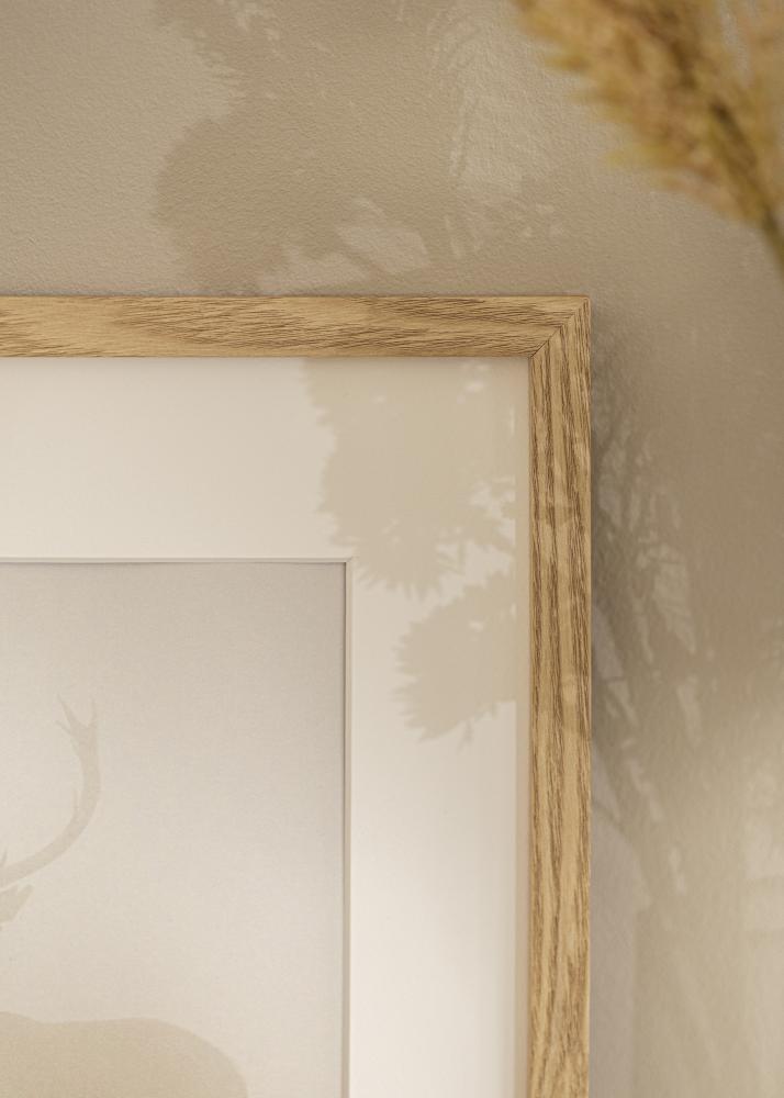 Ram med passepartou Frame Trendy Oak 50x70 cm - Picture Mount White 40x60 cm