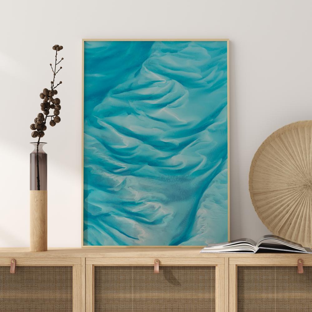 Bildverkstad Blue Wave Art Poster