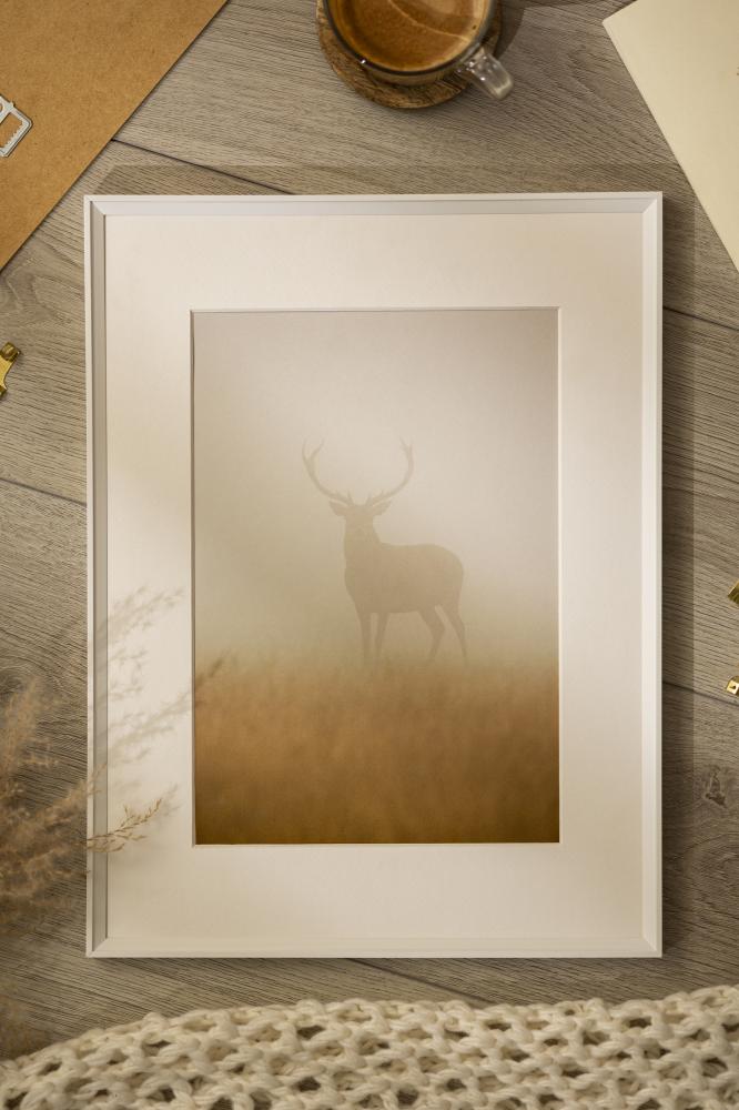 Ram med passepartou Frame Desire White 40x50 cm - Picture Mount White 29.7x42 cm (A3)