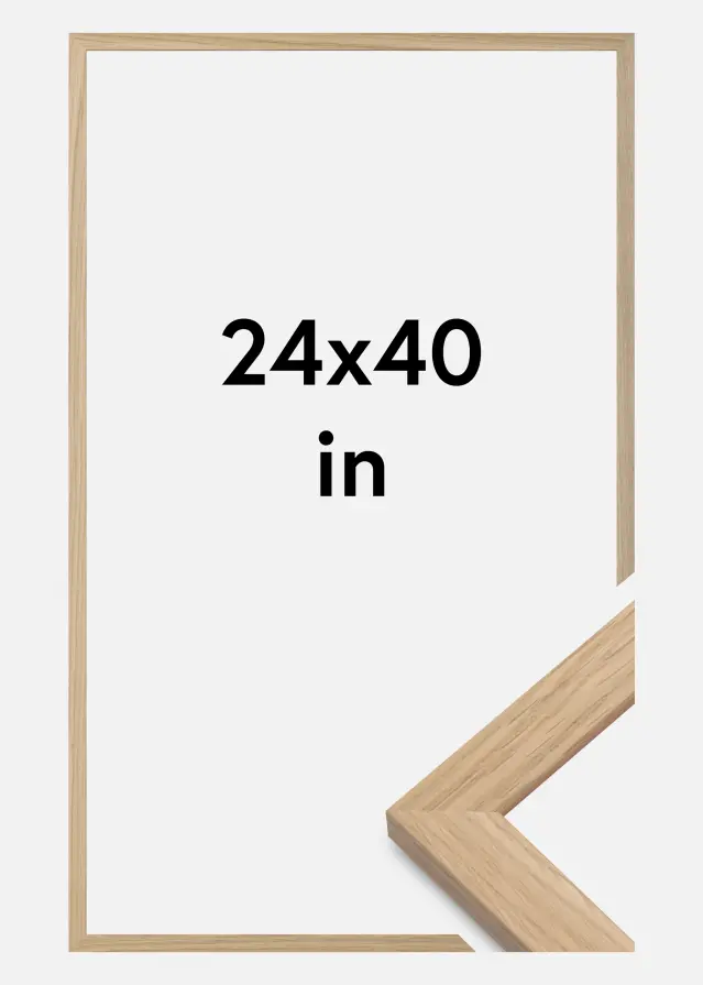 Galleri 1 Frame Oak Wood Acrylic glass 24x40 inches (60.96x101.6 cm)