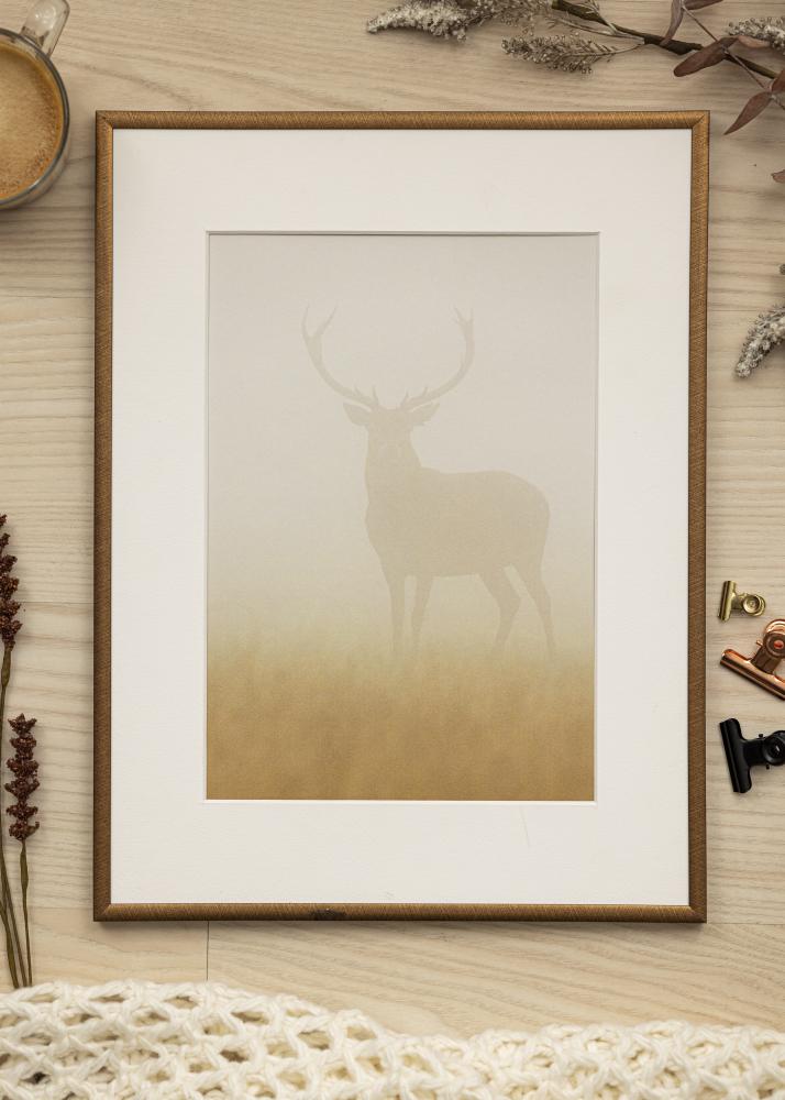 Ram med passepartou Frame New Lifestyle Bronze 60x80 cm - Picture Mount White 50x65 cm