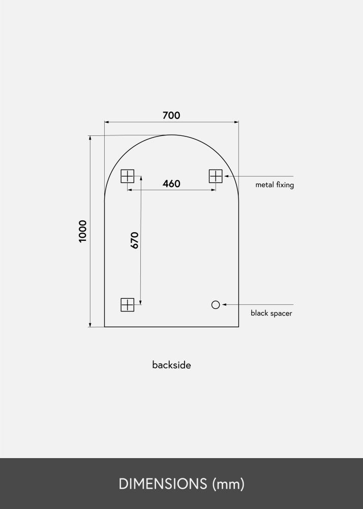 KAILA KAILA Mirror Cut Oval 70x100 cm