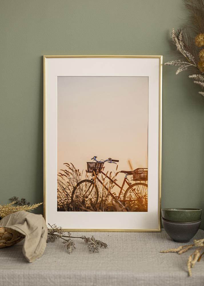 Ram med passepartou Frame New Lifestyle Shiny Gold 60x80 cm - Picture Mount White 50x65 cm