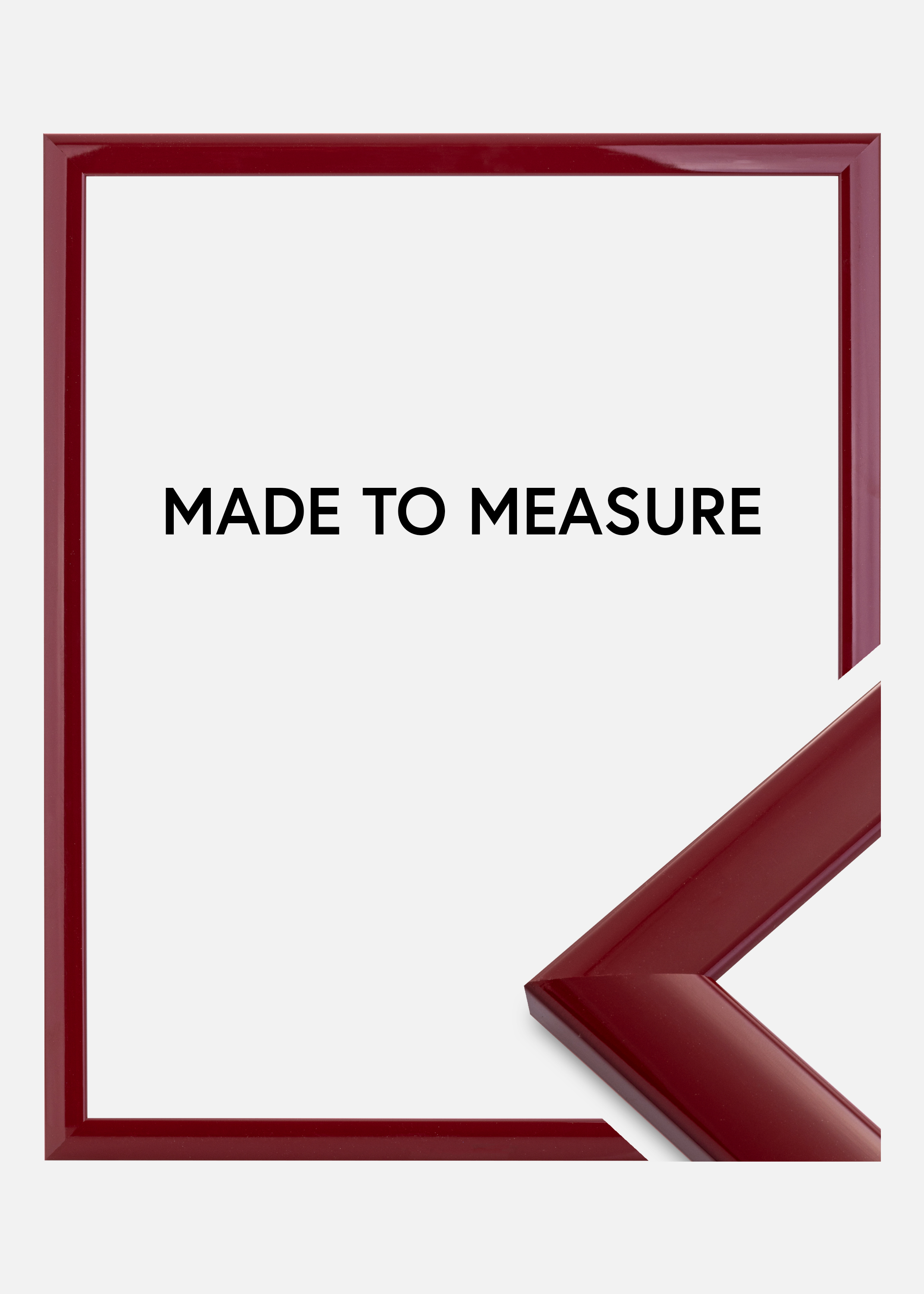 Frame Dorset Dark Red - Custom Size (Anti-reflective glass)
