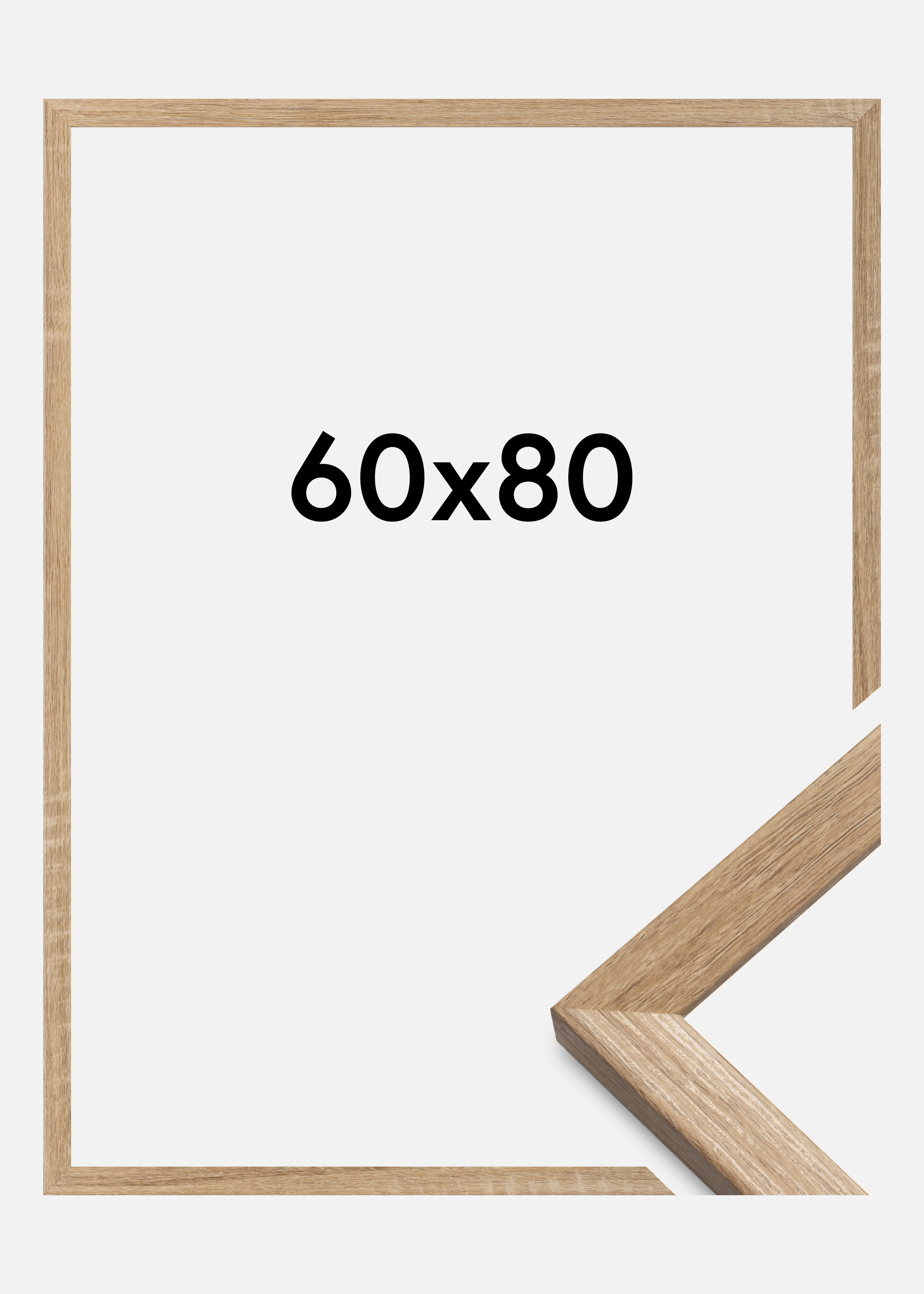 Frame Fiorito Acrylic Glass Light Oak 60x80 cm