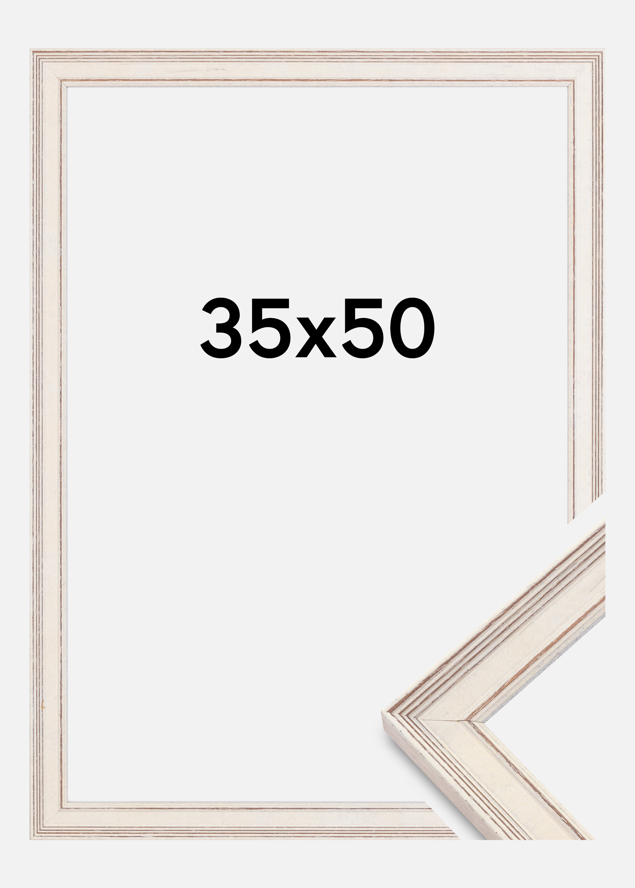 Frame Shabby Chic Acrylic glass White 35x50 cm