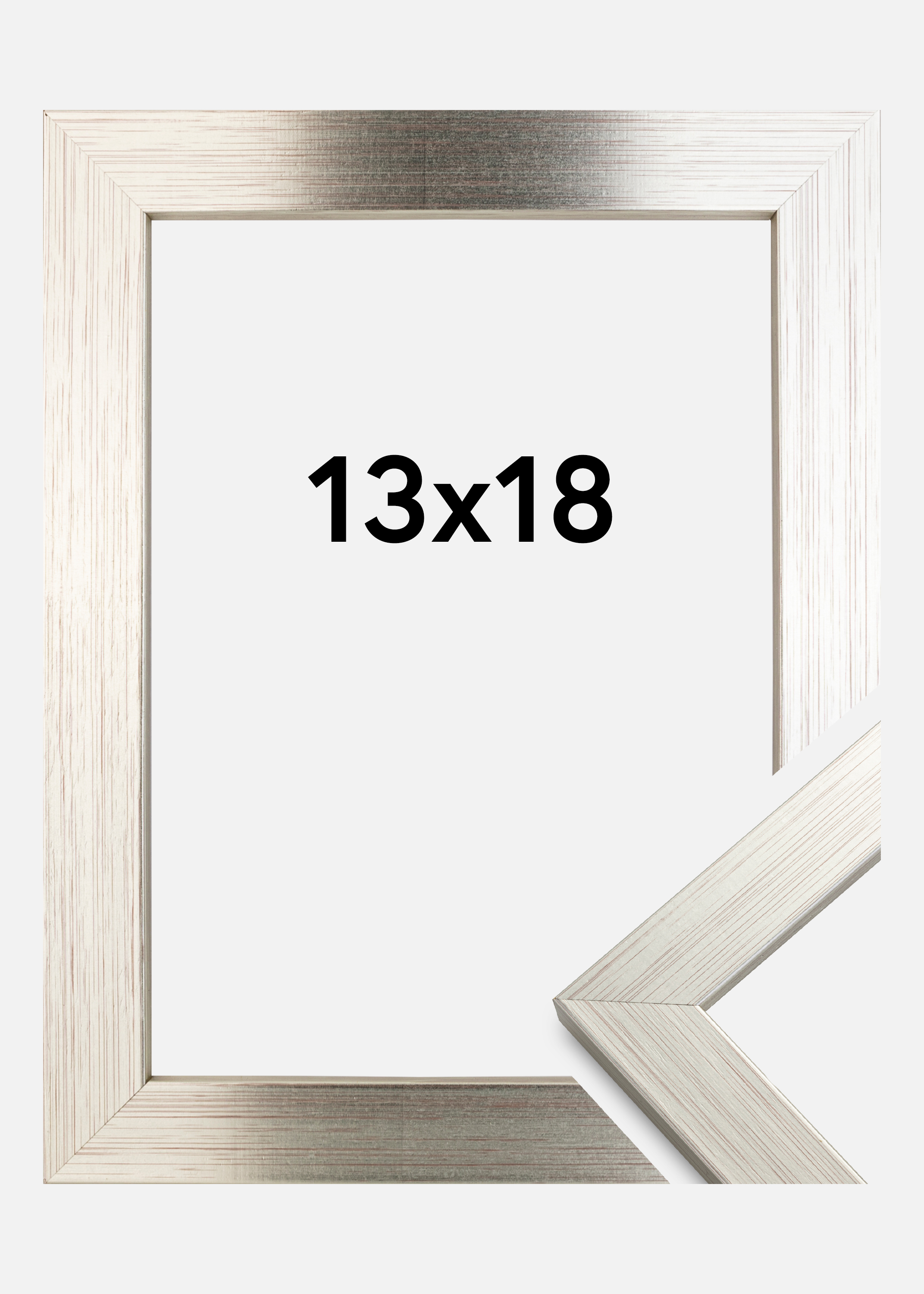 Frame Silver Wood 13x18 cm