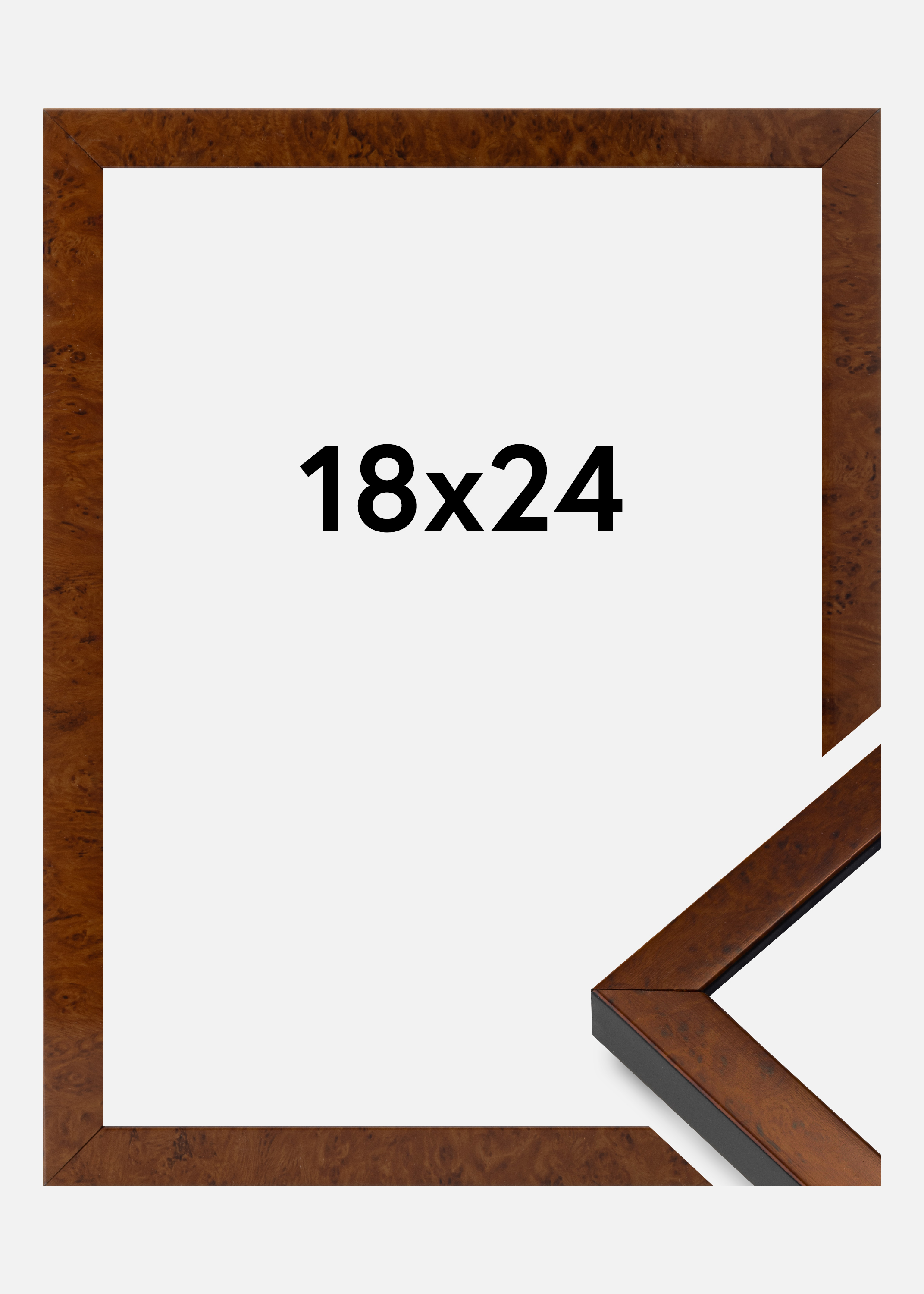 Frame Ares Acrylic Glass Burr Walnut 18x24 cm