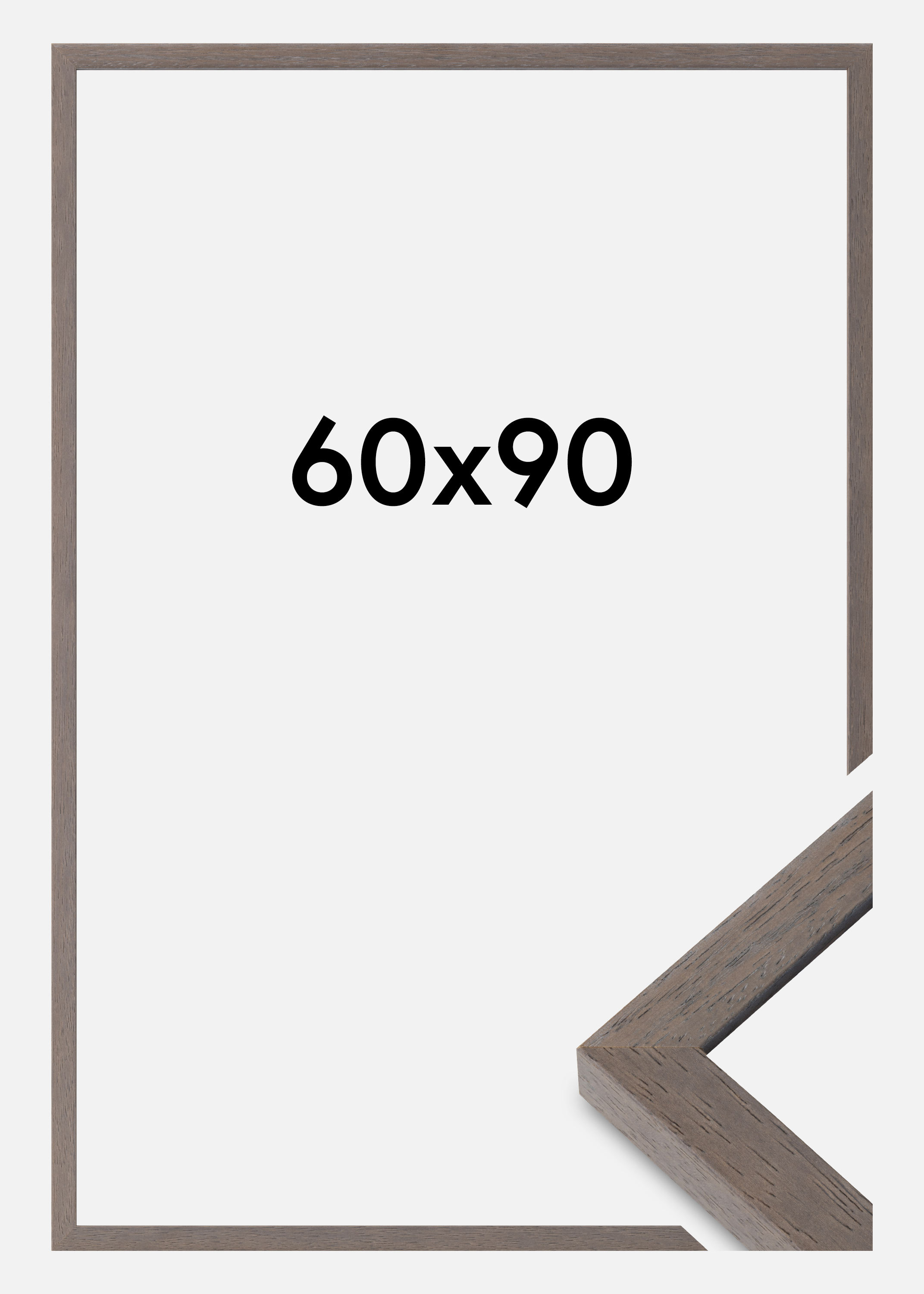 Frame Hermes Acrylic Glass Grey 60x90 cm