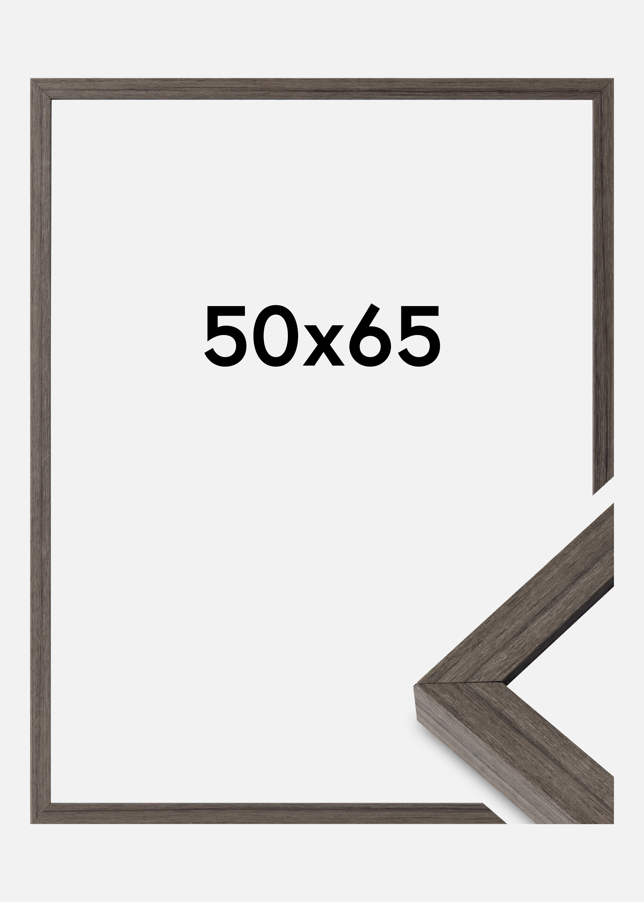 Frame Hermes Acrylic Glass Grey Oak 50x65 cm