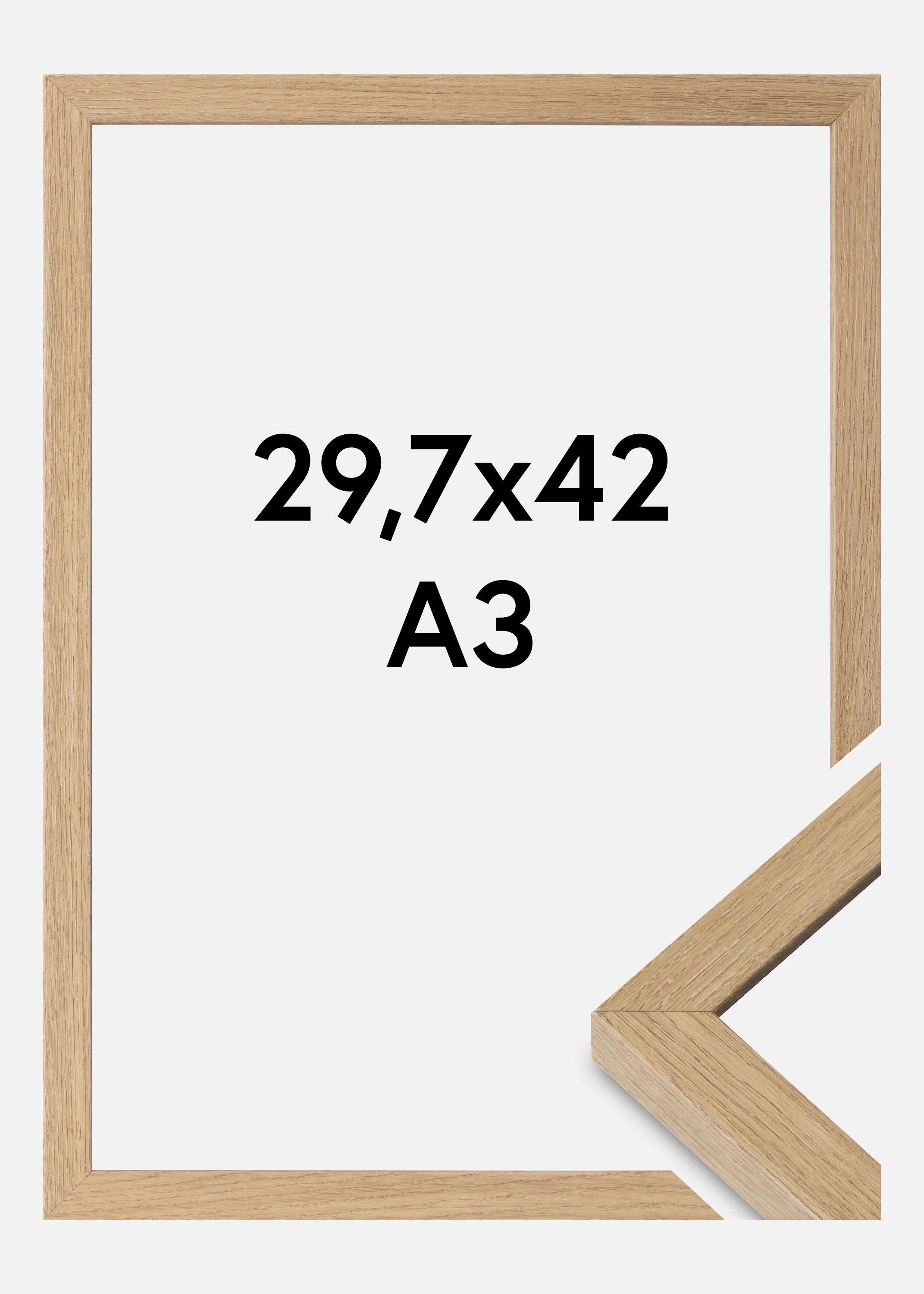 Frame Hermes Acrylic Glass Natural Oak 29.7x42 cm (A3)