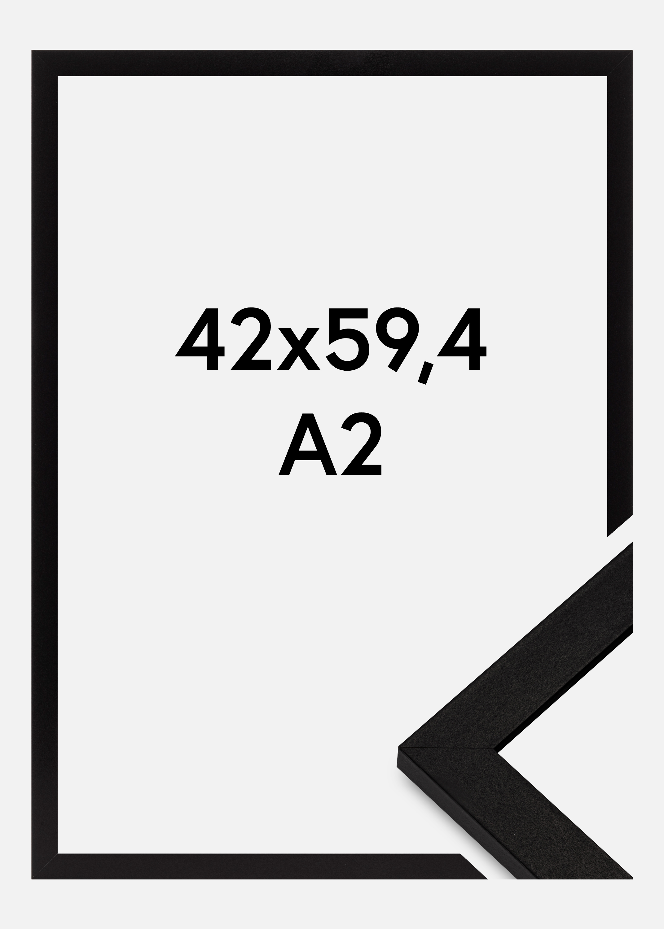 Frame BGA Classic Acrylic Glass Black 42x59,4 cm (A2)