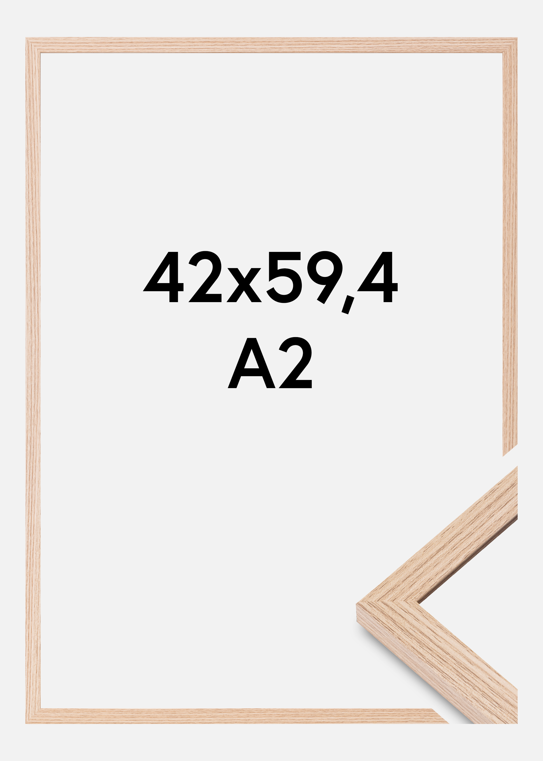 Frame Modern Acrylic Glass Oak 42x59 cm (A2)